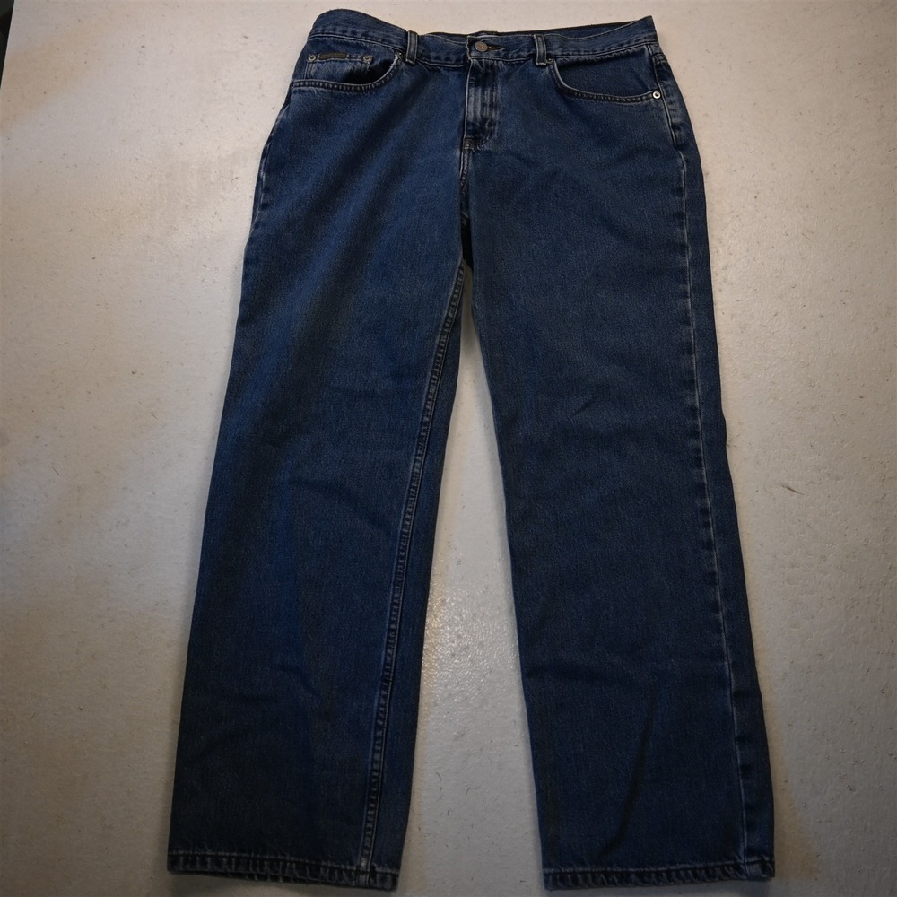 Vtg Calvin Klein 16 High Rise Relaxed Taper Medium 100% Cotton Denim Jeans